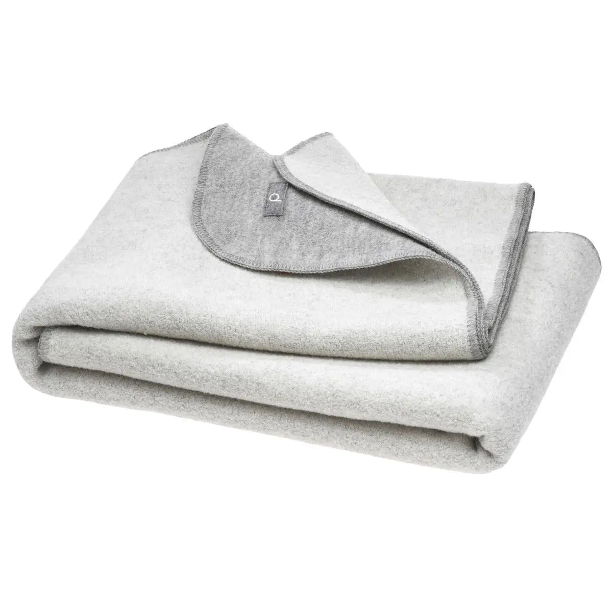 Couverture en laine bouillie double face Disana Gris-naturel