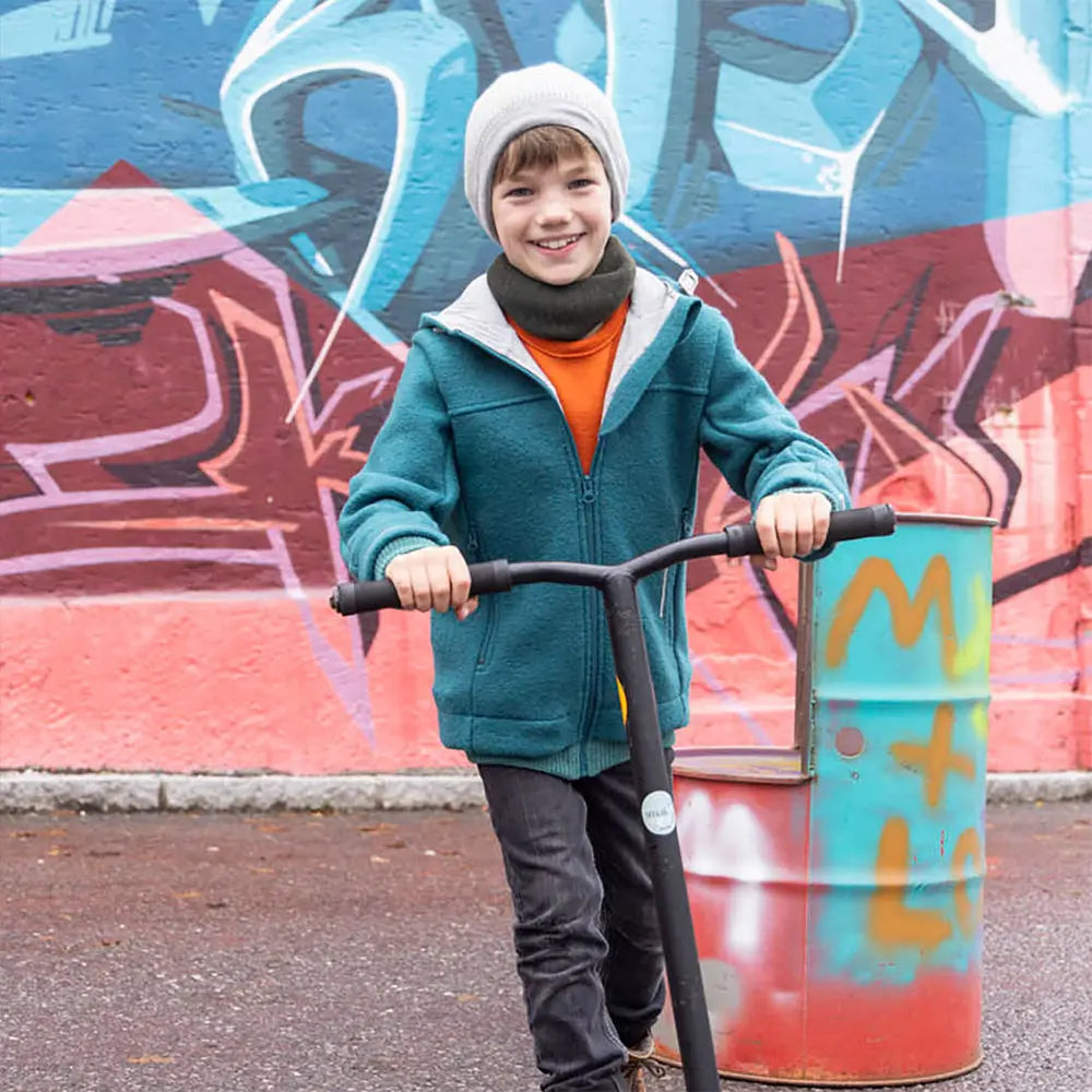 Manteau Outdoor pour enfants en laine bouillie Disana - Cassis - Lilinappy