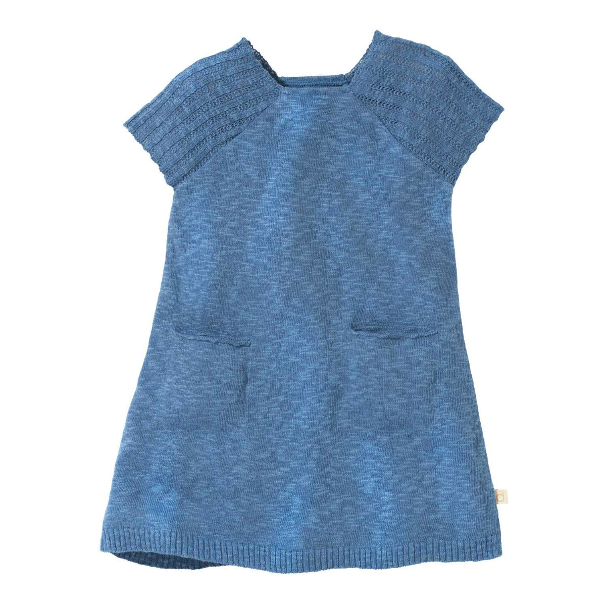 Robe tricotée en coton et lin bio Disana – Dove blue