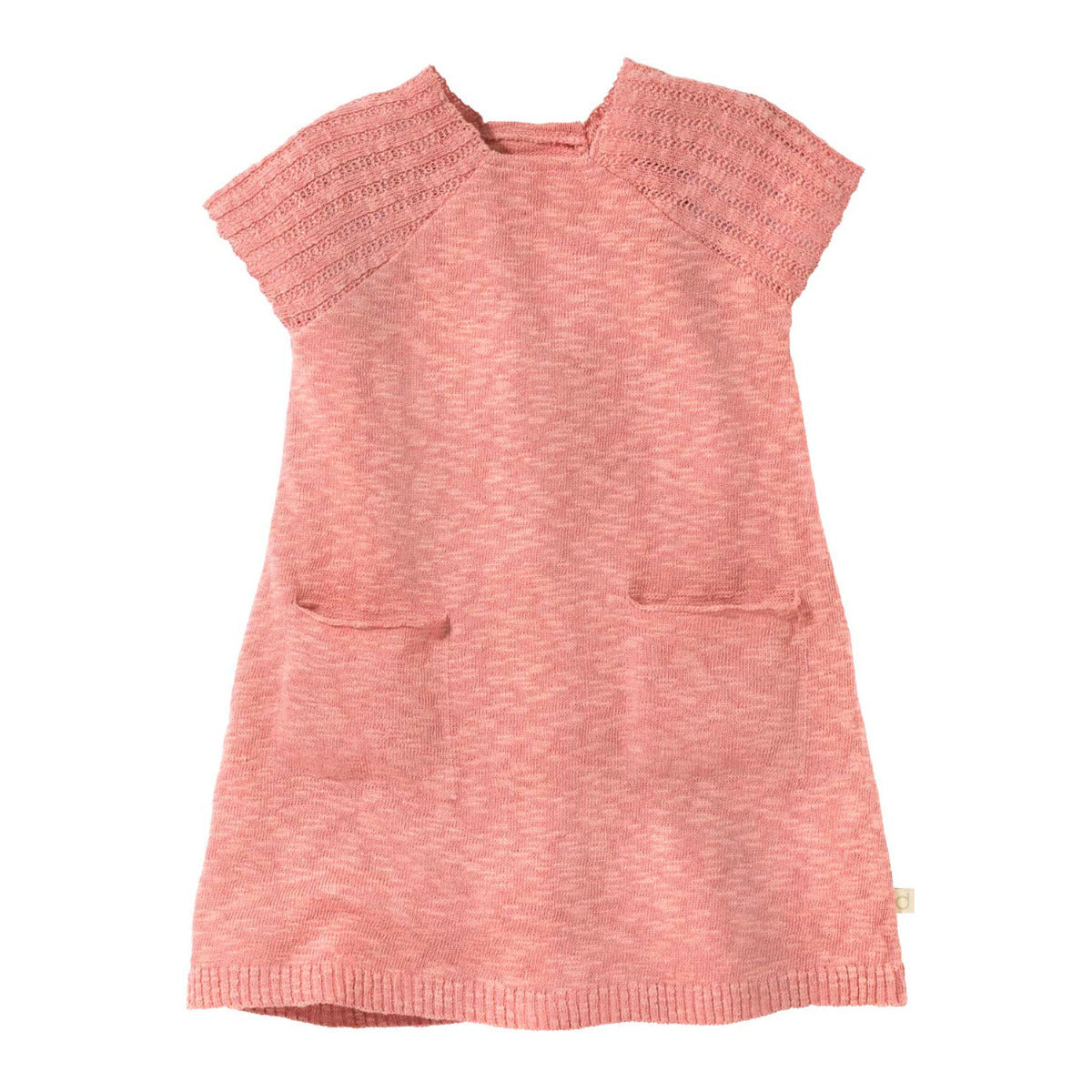 Robe tricotée en coton et lin bio Disana – Soft pink