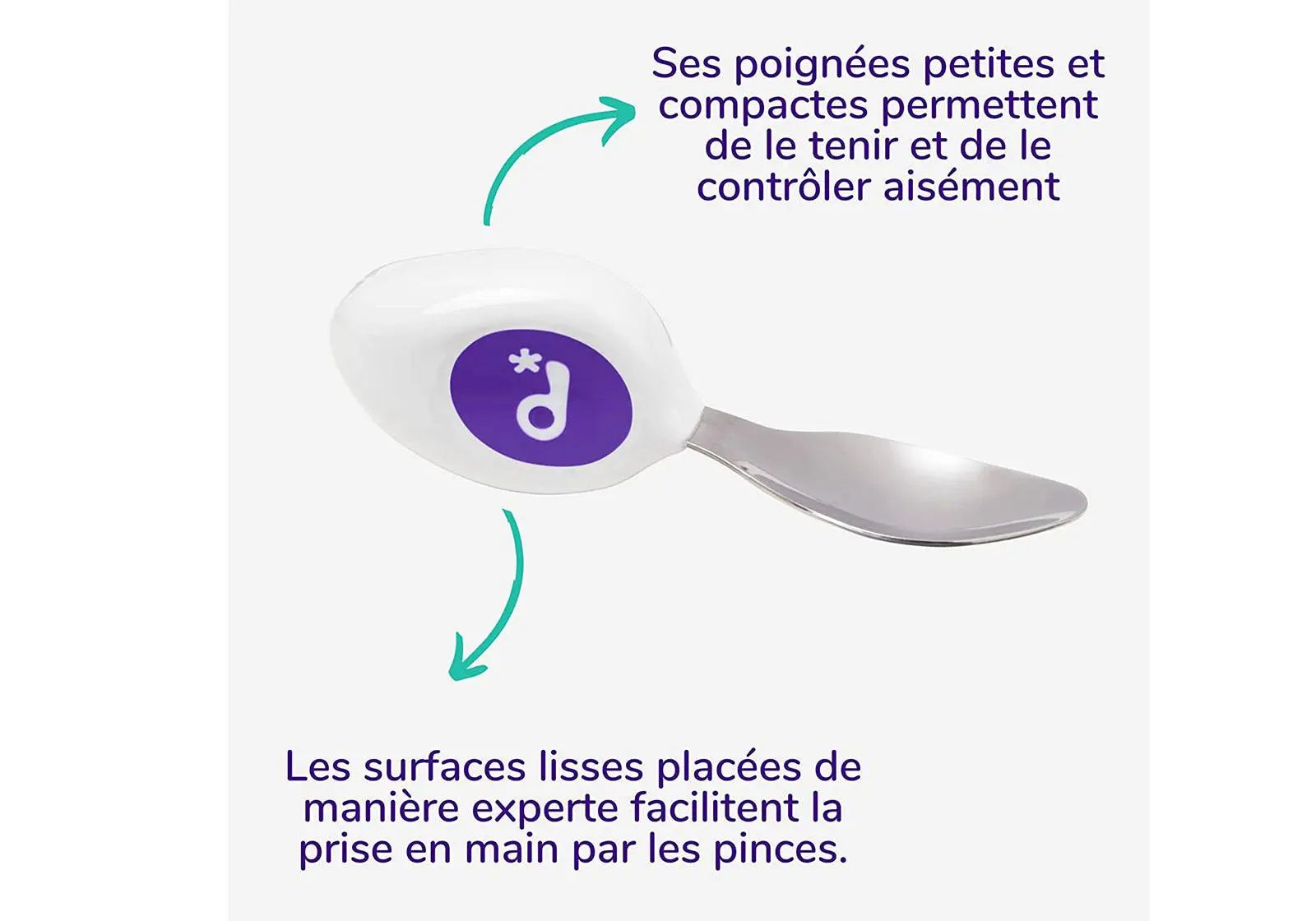 Set de 3 couverts ergonomiques Doddl 1-5 ans - Violet - Lilinappy