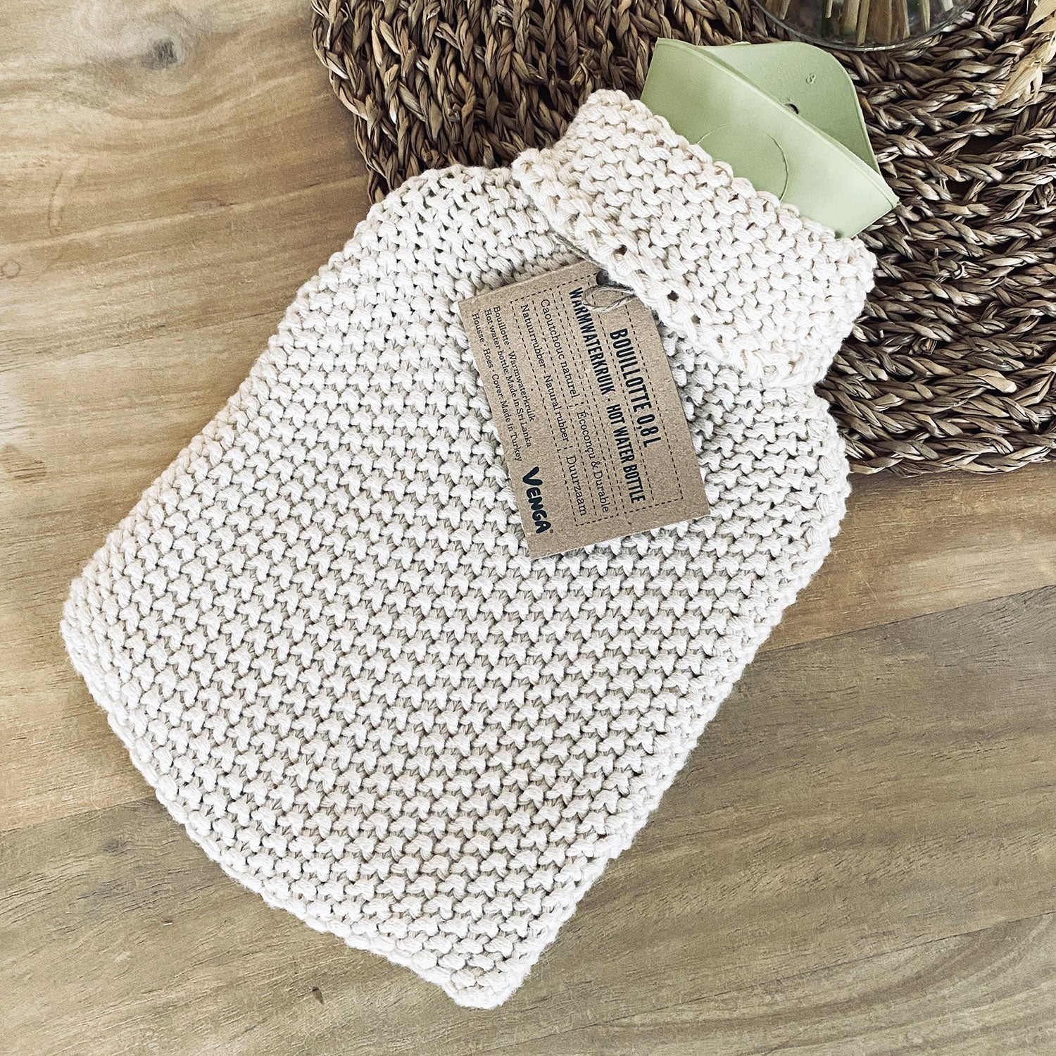 Bouillotte écologique en latex et coton bio 800ml