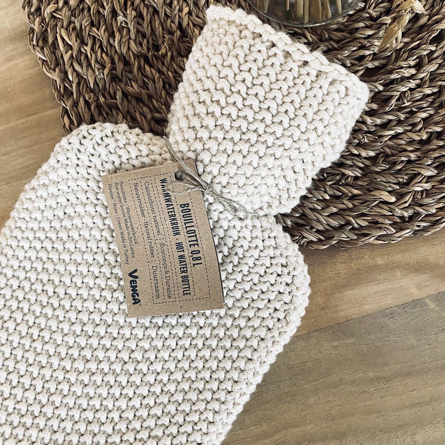 Bouillotte écologique en latex et coton bio 800ml 