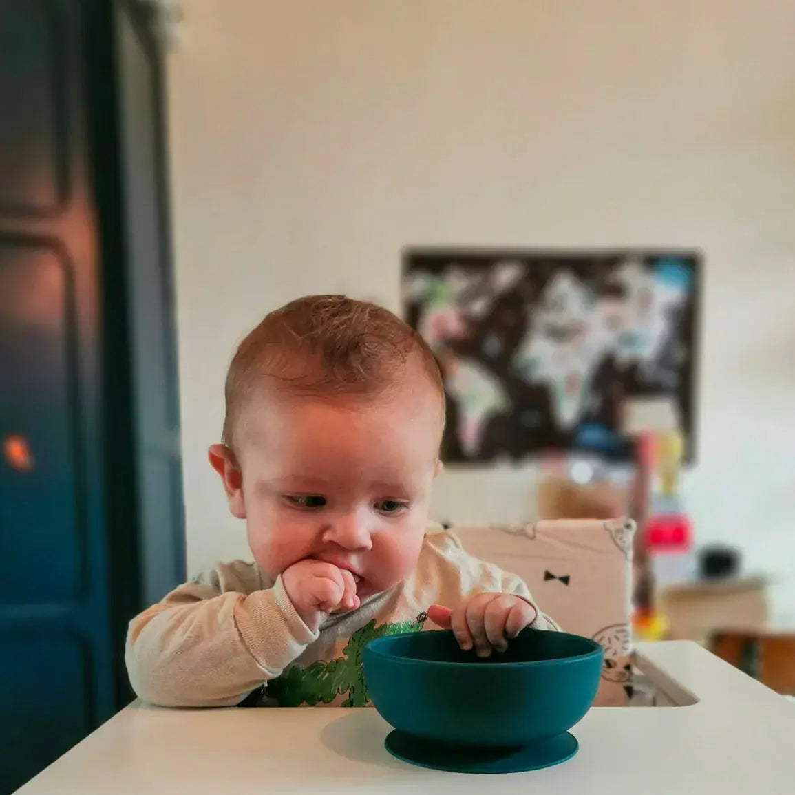 2 bols à ventouse en silicone Ekobo - lagoon/ blue abyss - Lilinappy