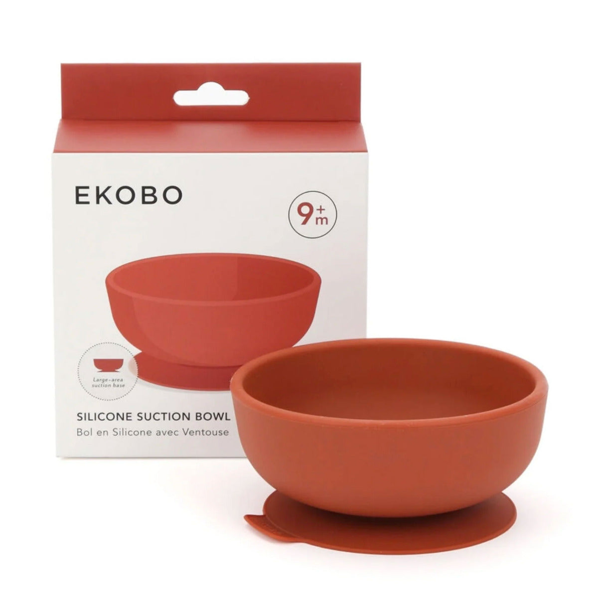 Bol à ventouse en silicone Ekobo - Terracotta - Lilinappy