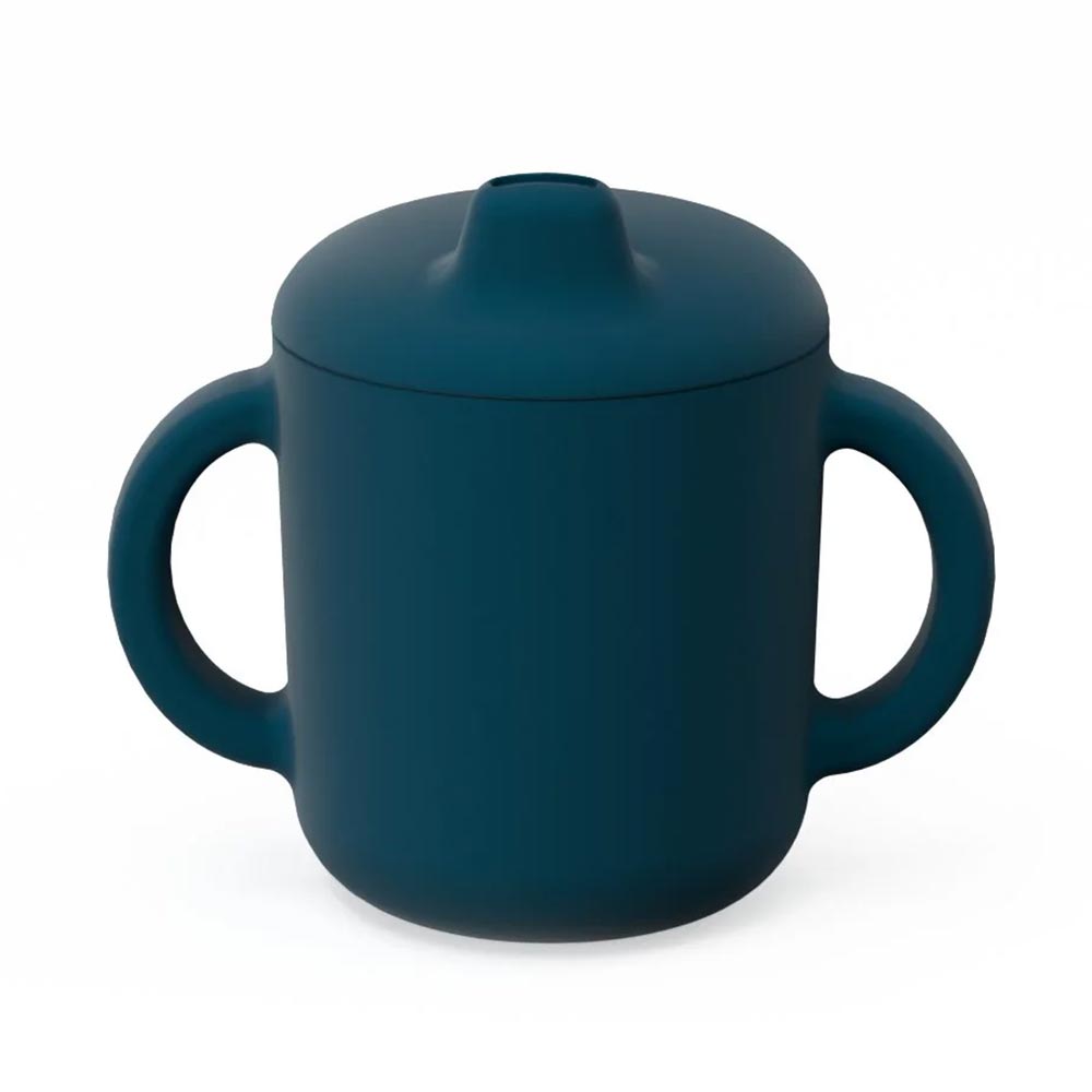 Gobelet d'apprentissage en silicone Ekobo - Blue Abyss - Lilinappy
