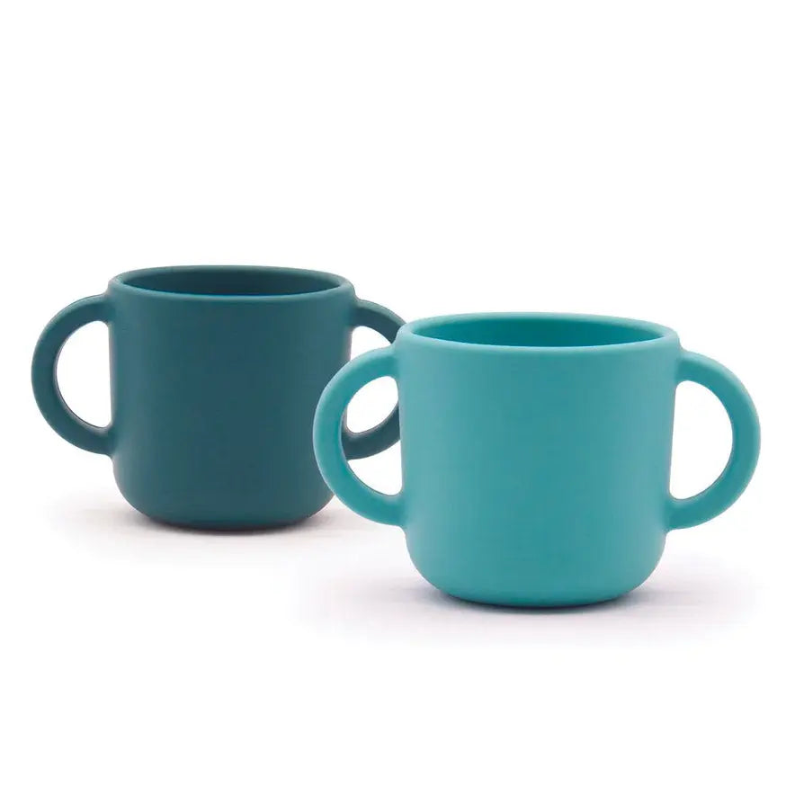 2 tasses à anses en silicone Ekobo Blue Abyss / Lagoon