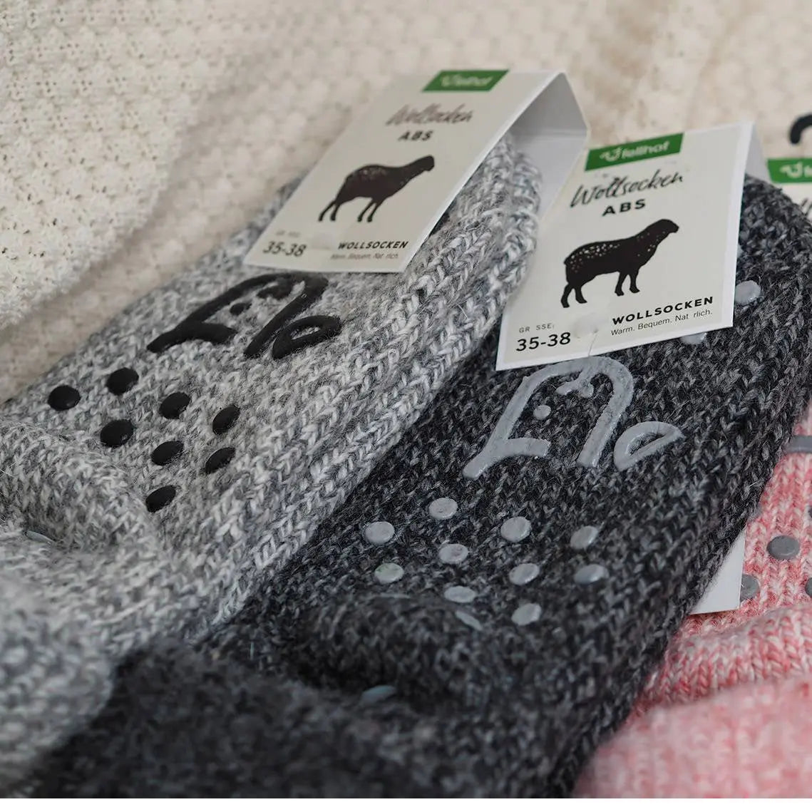 Chaussettes antidérapantes adultes Fellhof - Gris foncé - Lilinappy
