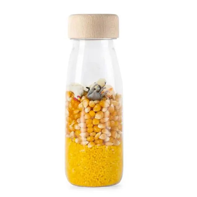 Bouteille sensorielle sur le thème de la ferme Petit Boum