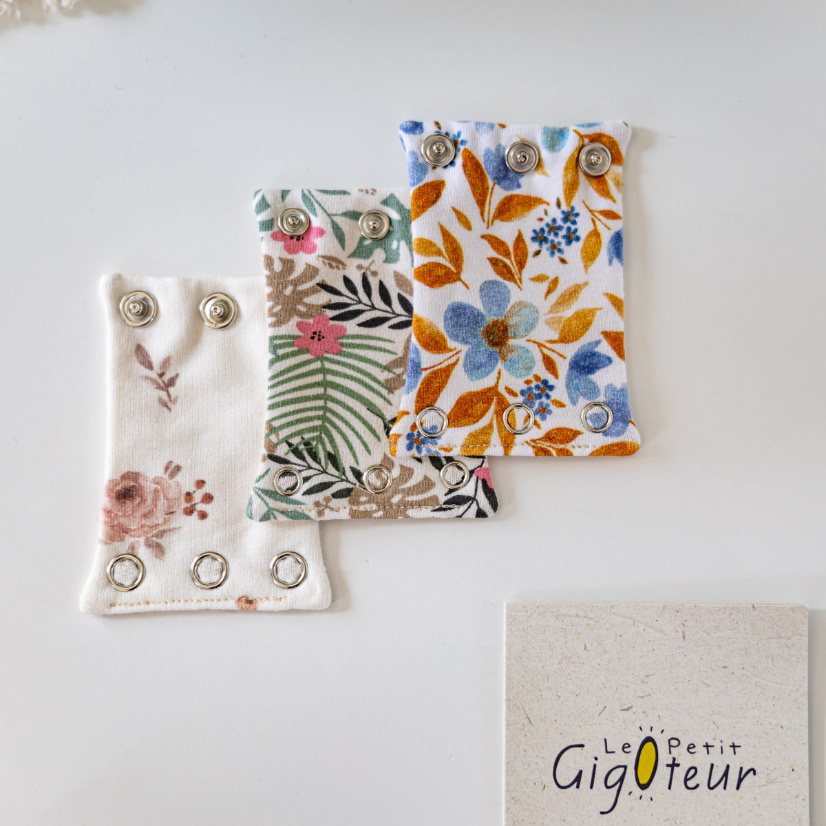 3 rallonges de Body Le Petit Gigoteur - Fleurs