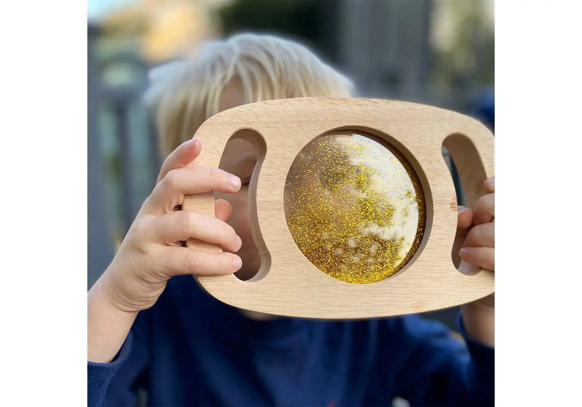 Panneau de découverte sensorielle avec insert pailleté Or Tickit 