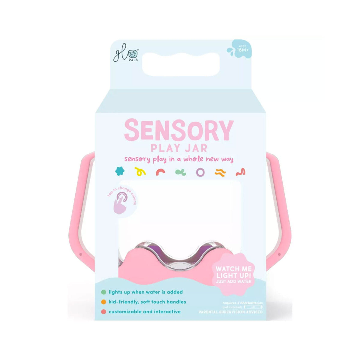 Bocal sensoriel Glo Pals - Bubblegum pink - Lilinappy