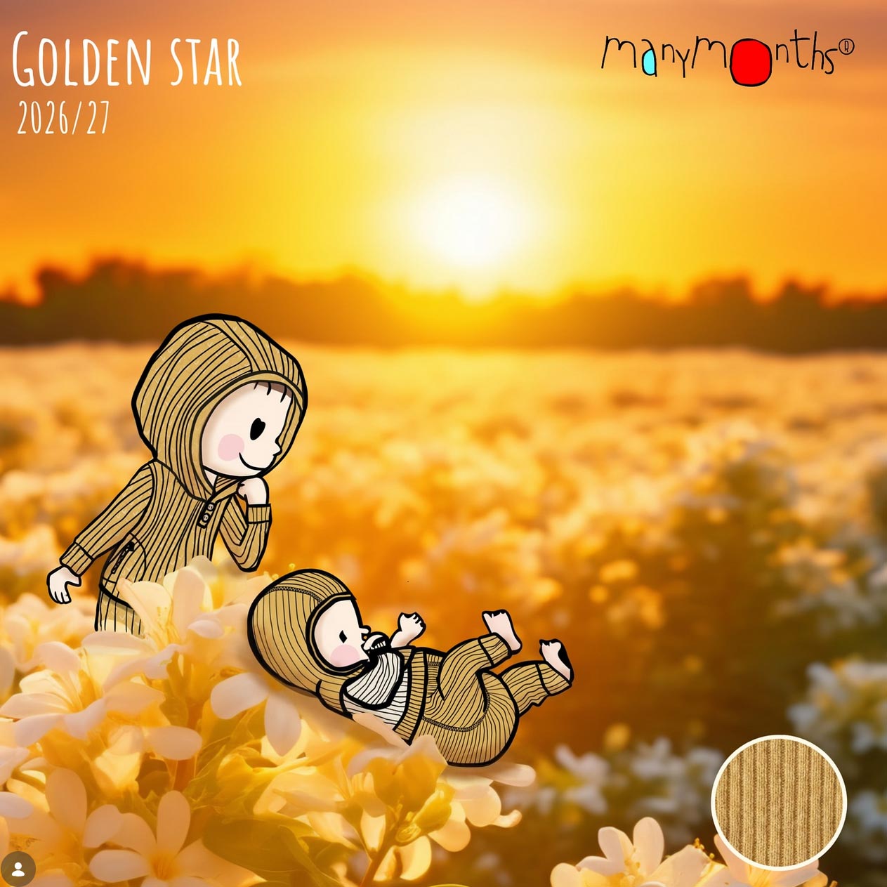 Shorty réversible en laine mérinos Manymonths 