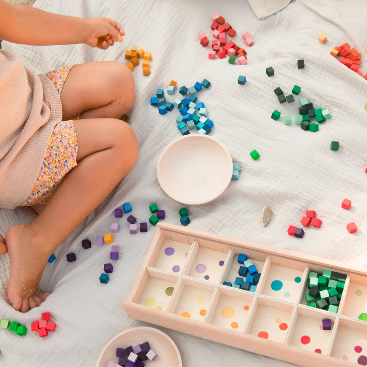 Cubes colorés Mis et Match Grapat 
