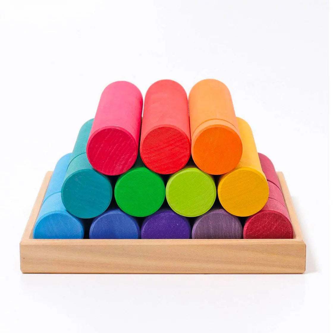 Grands rouleaux de construction en bois Grimm's - Rainbow Grimms