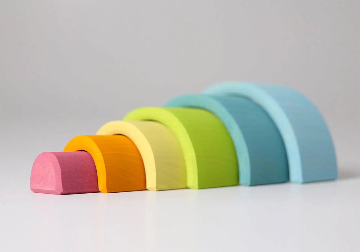 Petit Arc-en-ciel Grimm's Pastel - 6 pièces