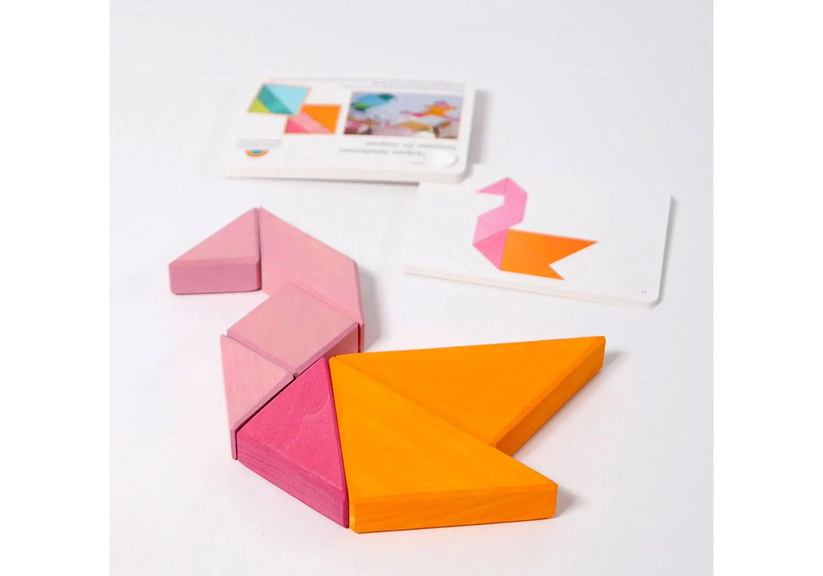 Tangram en bois orange Grimm's Grimms