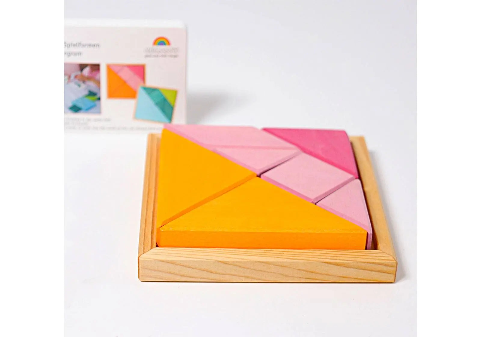 Tangram en bois orange Grimm's Grimms
