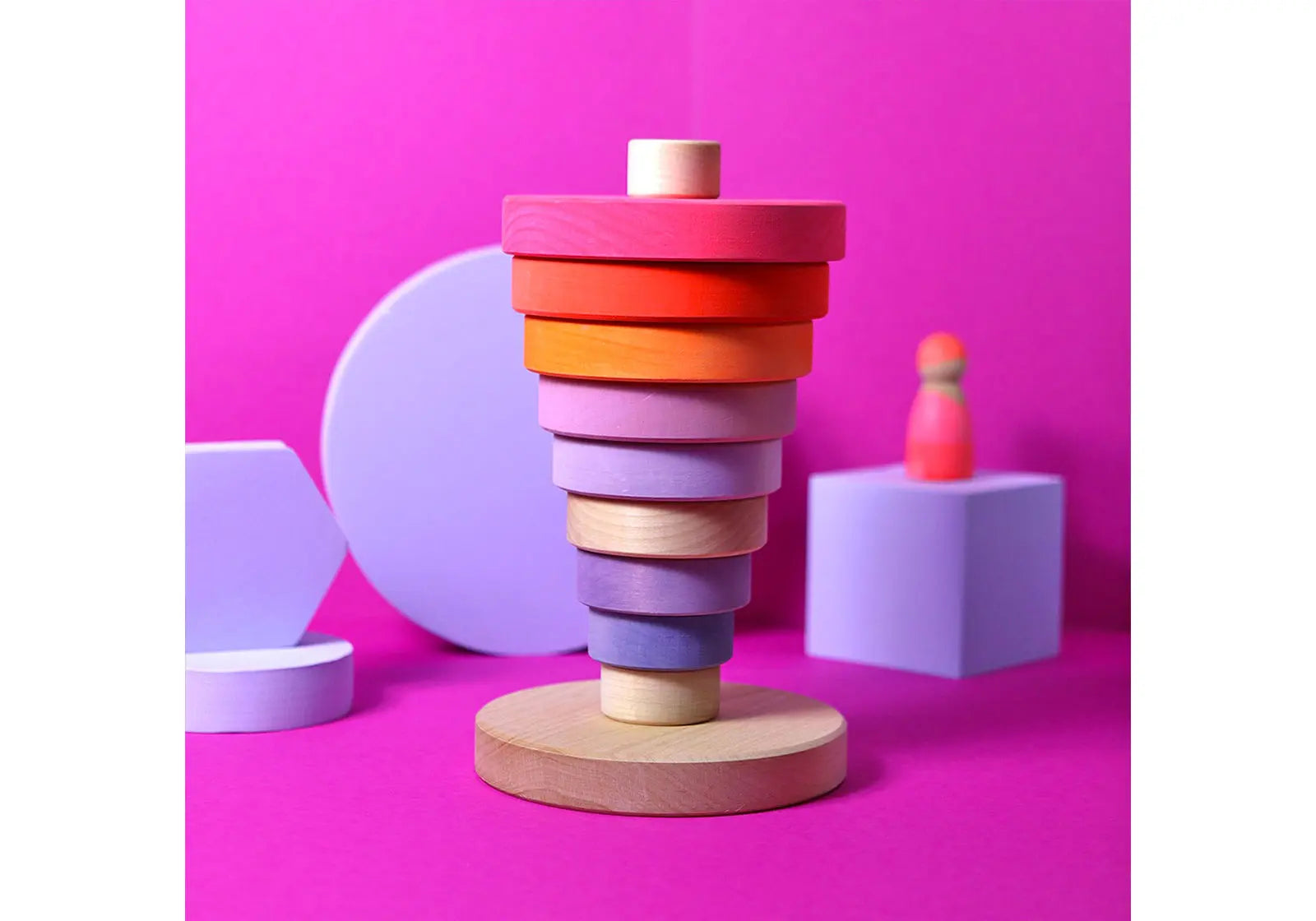 Tour à empiler Grimm's - Neon Pink 