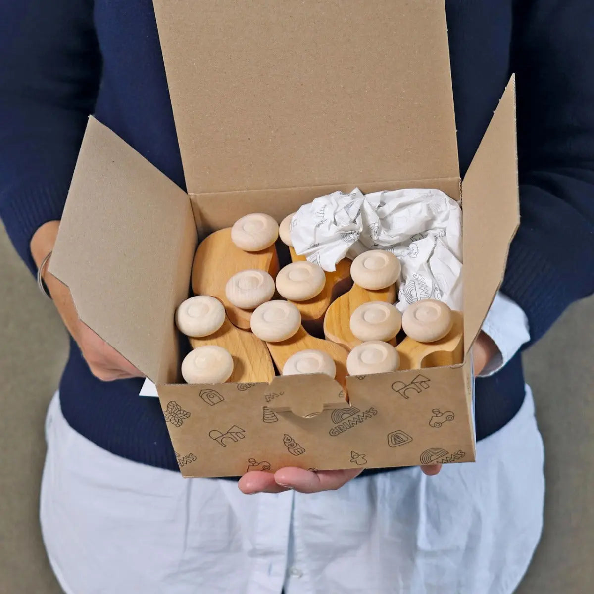 6 petites voitures en bois Grimm's Grimms