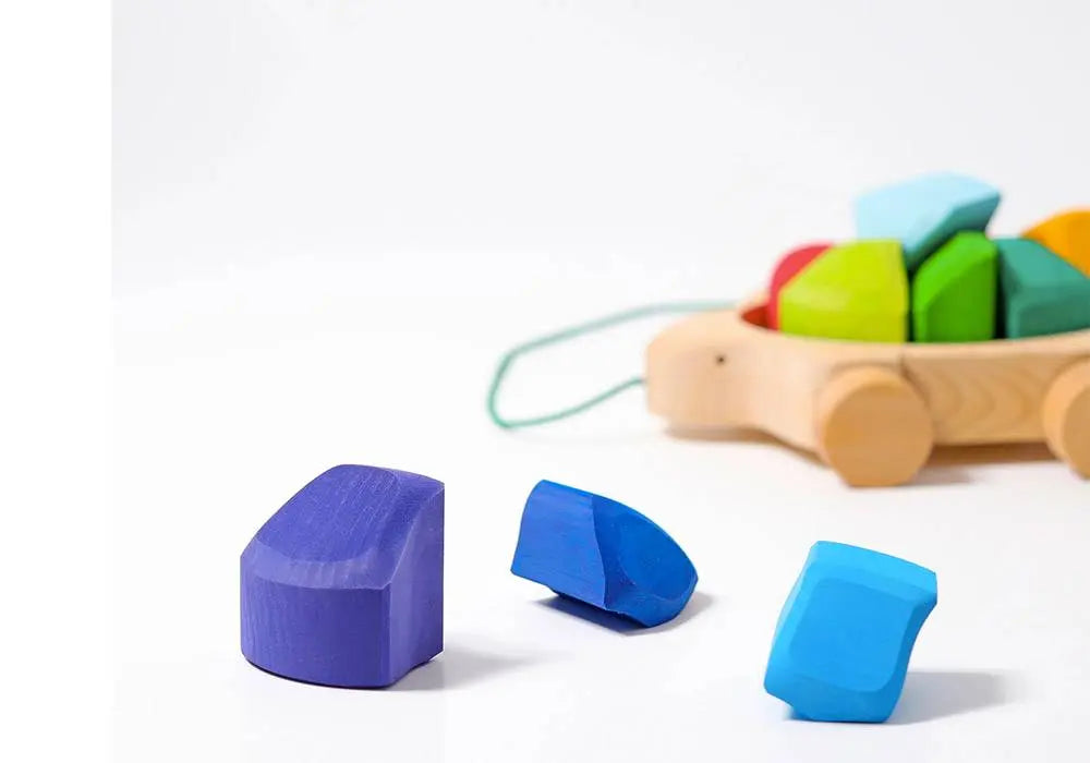 Tortue multicolore en bois à tirer Grimm's Grimms