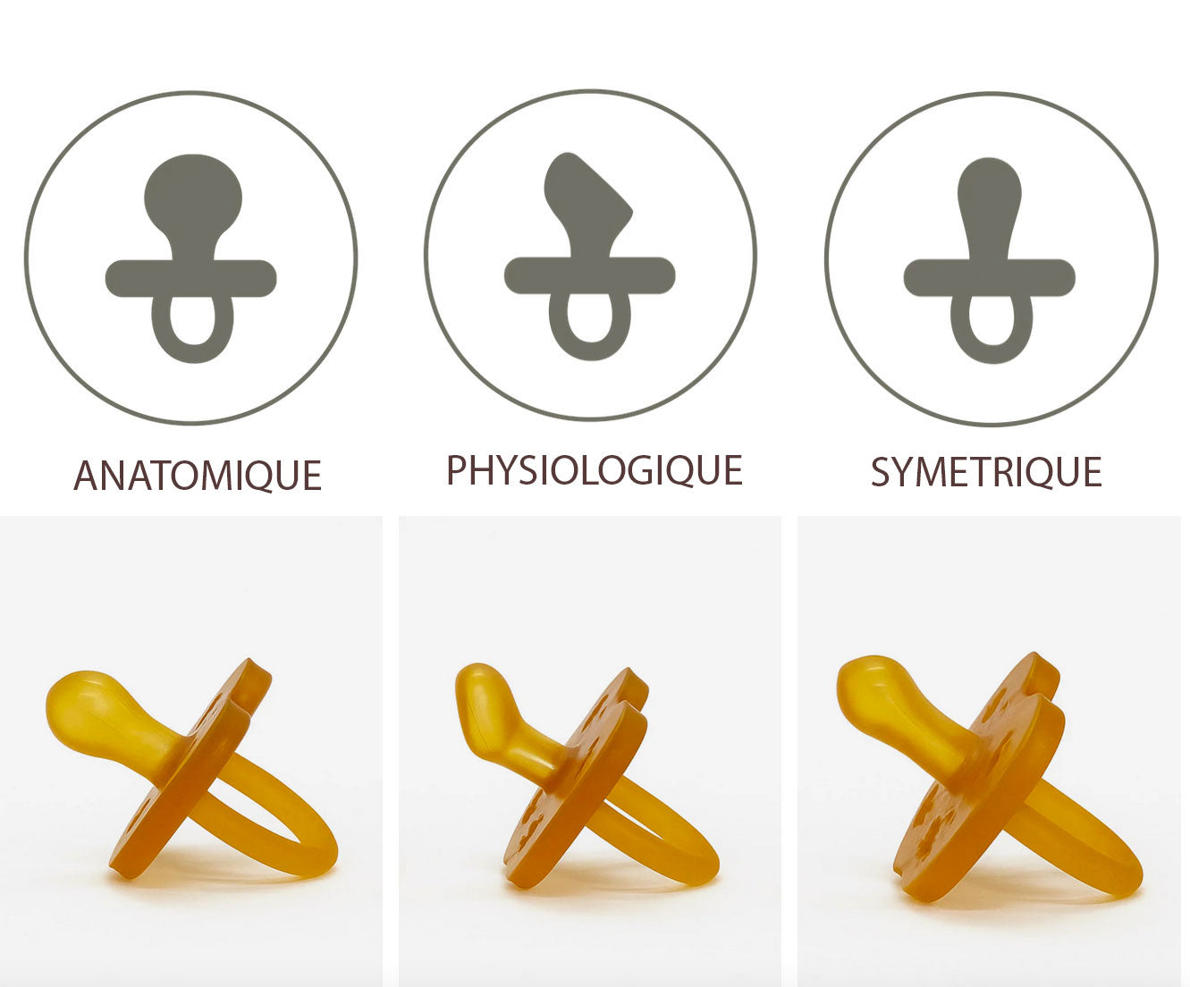 2 tétines en caoutchouc naturel Hévéa Canard- Symétrique - Lilinappy