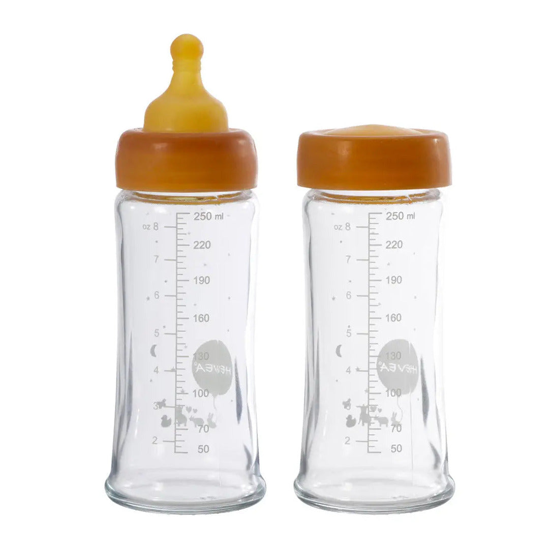 Lot de 2 biberons sans plastique HEVEA 250ml