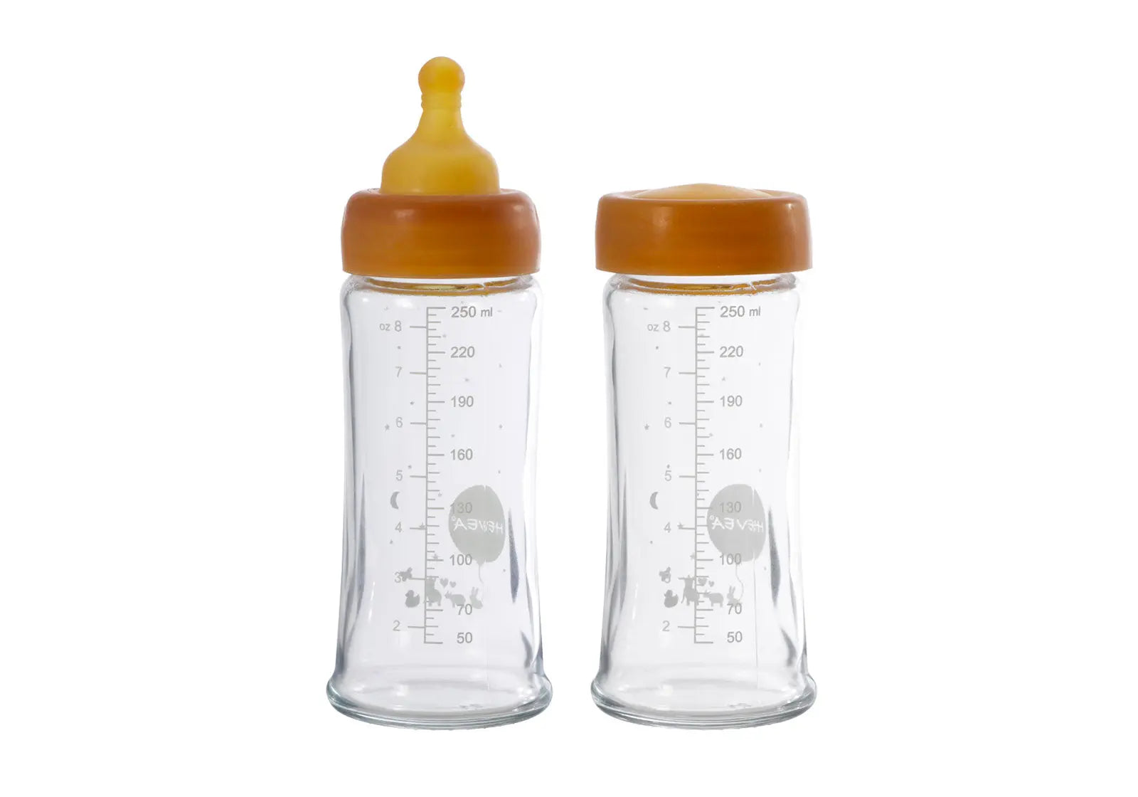 Lot de 2 biberons sans plastique HEVEA 250ml