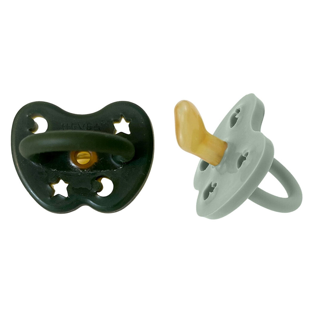 2 tétines en caoutchouc naturel Hévéa - Moss Veil 3/36 mois