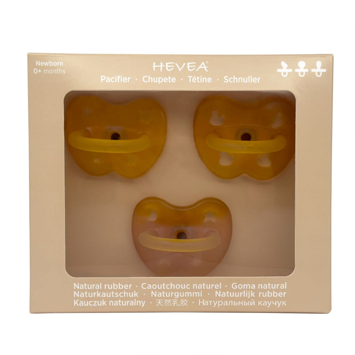Coffret 3 tétines HEVEA – Dès la naissance, 100 % naturel