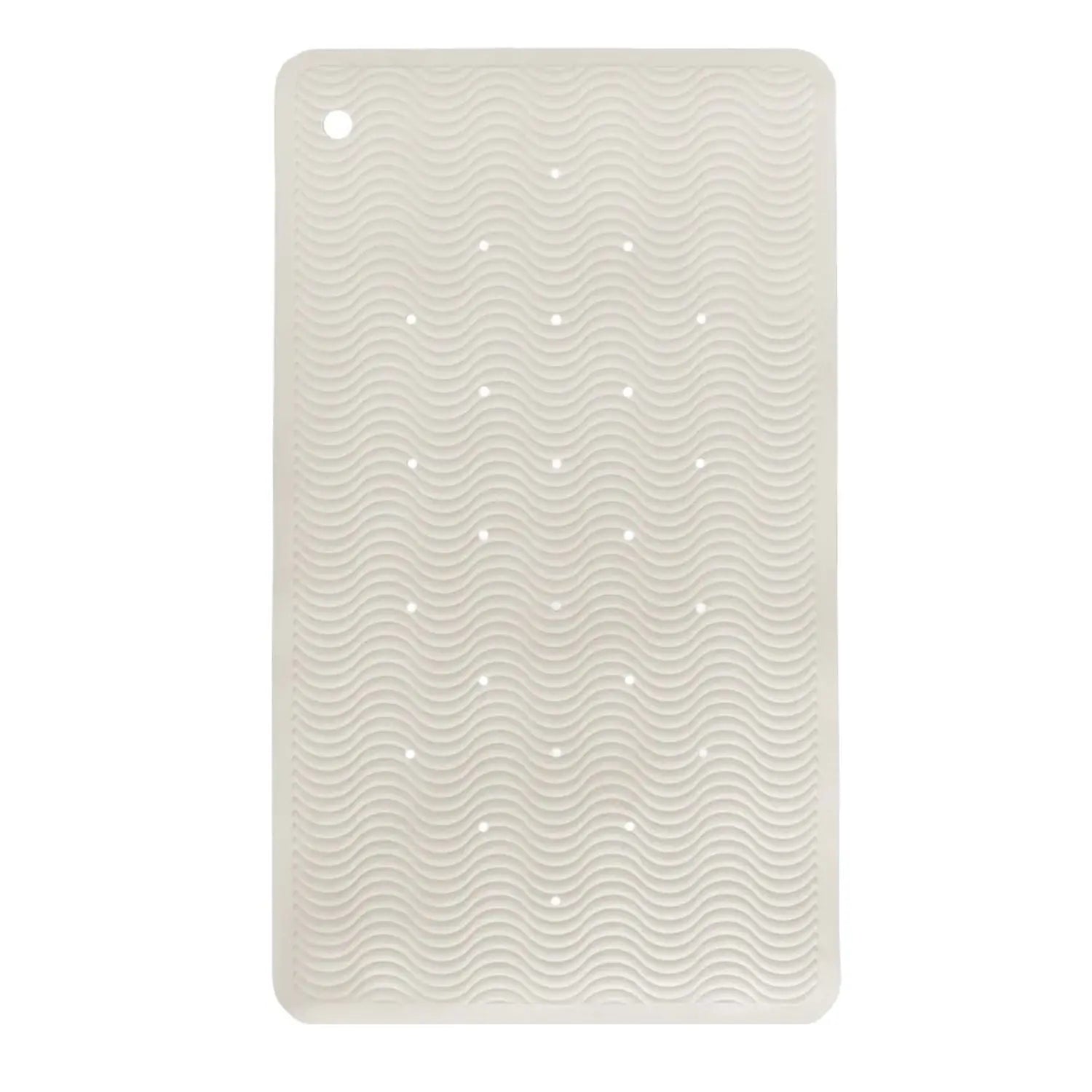 Tapis de bain en caoutchouc Hevea 69x39cm Wave  - Sable 