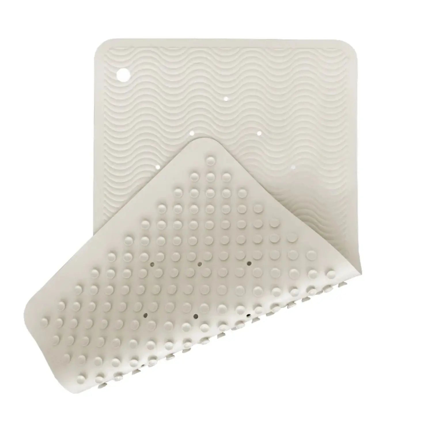 Tapis de bain en caoutchouc Hevea 69x39cm Wave  - Sable 