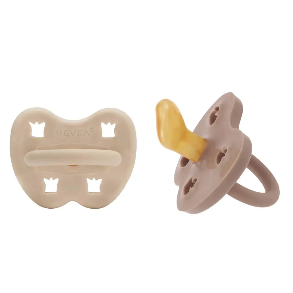 2 tétines en caoutchouc naturel Hévéa - Sand et Tan beige 3/36 mois 