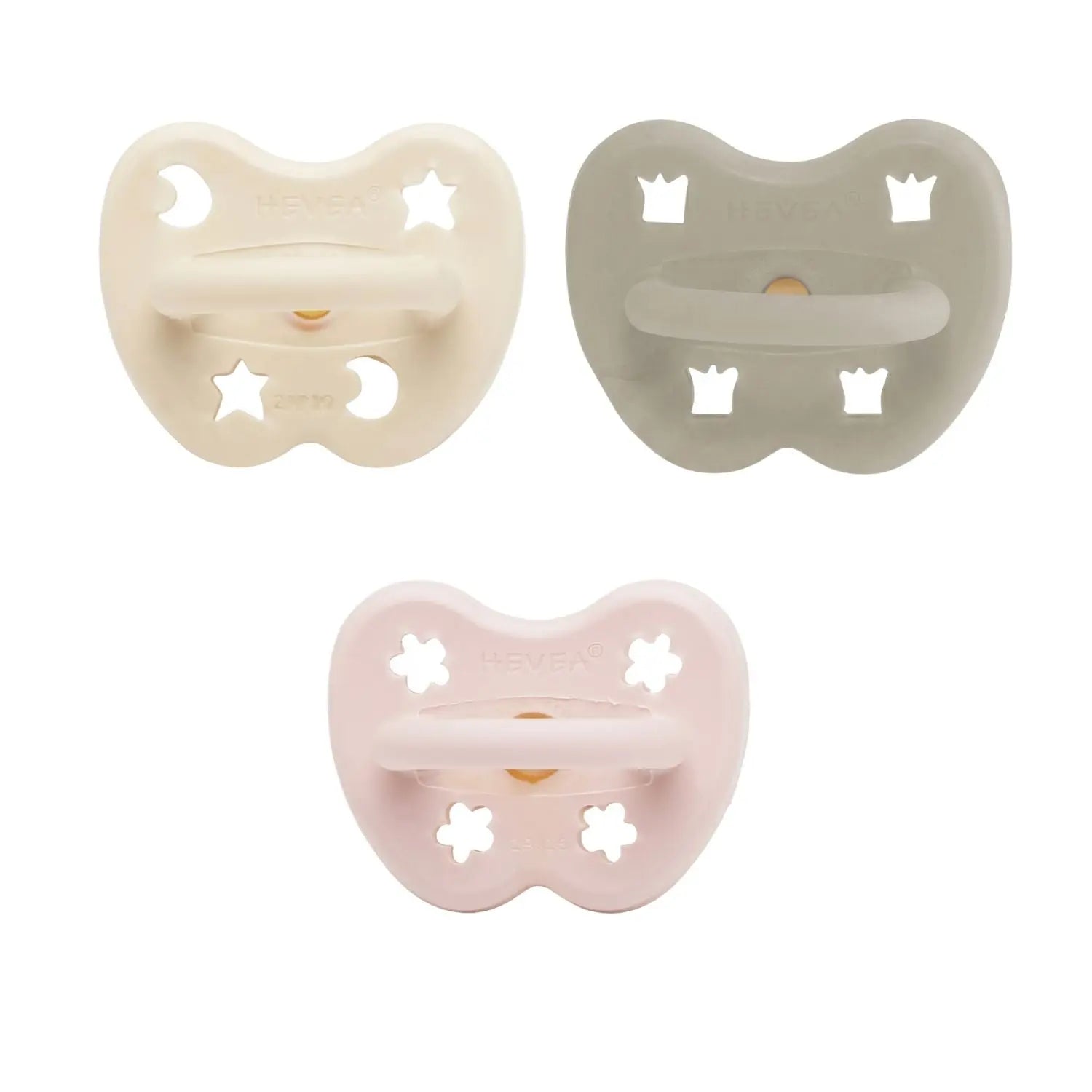 Coffret de tétines Hevea 0/3mois - Mix rose 