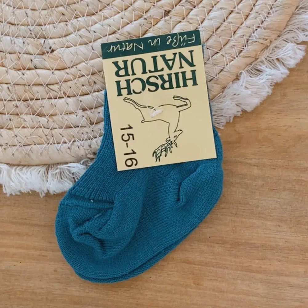 Chaussettes fines en laine et coton Hirsch Natur - Kids 