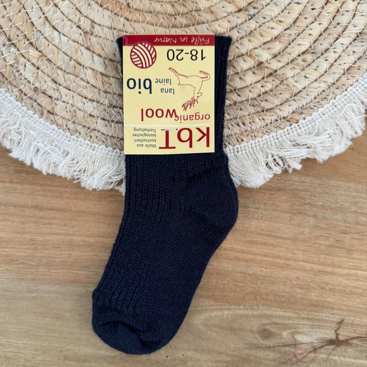 Chaussettes en pure laine pour enfants Hirsch Natur