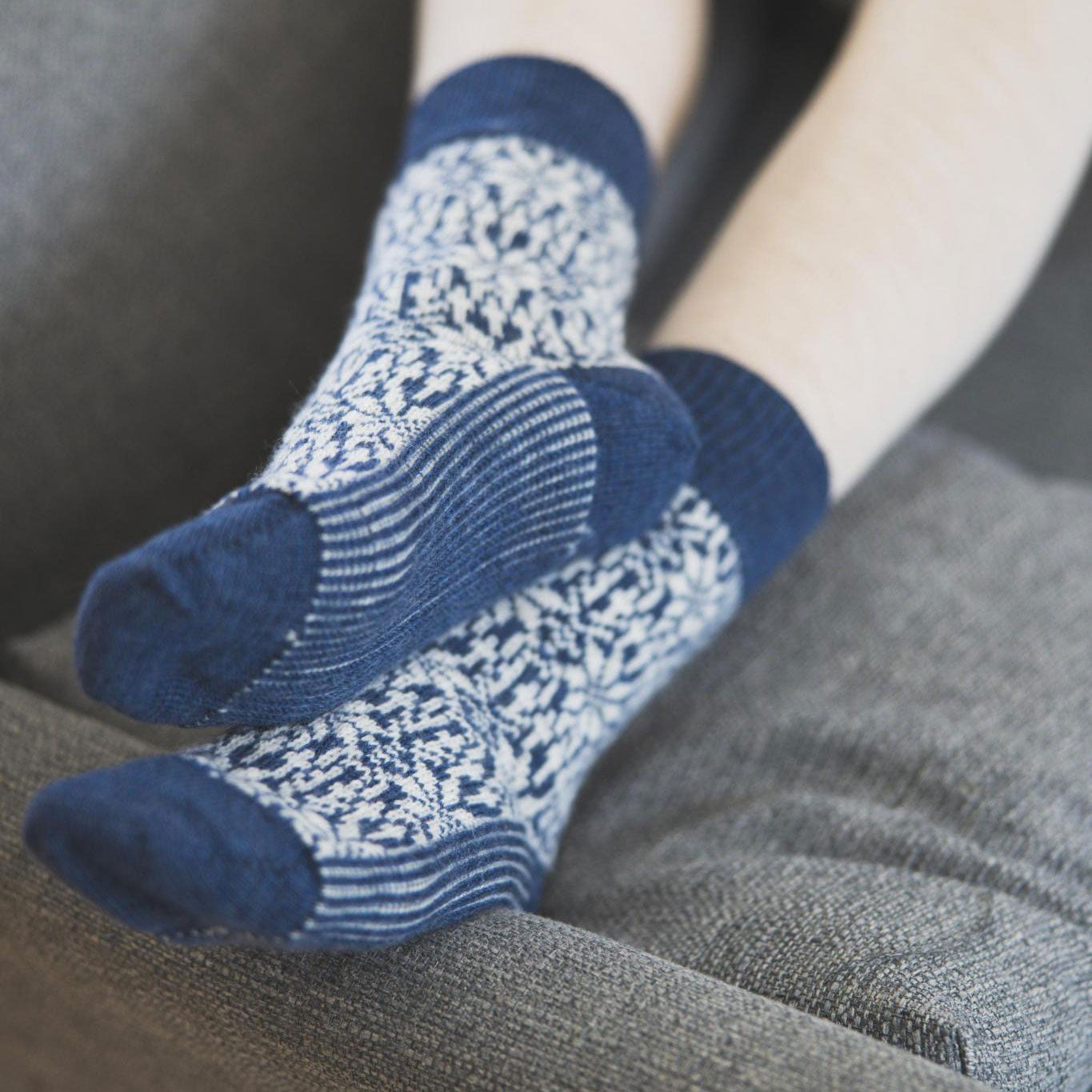 Chaussettes norvégiennes épaisses en laine Hirsch Natur Adulte - Lilinappy