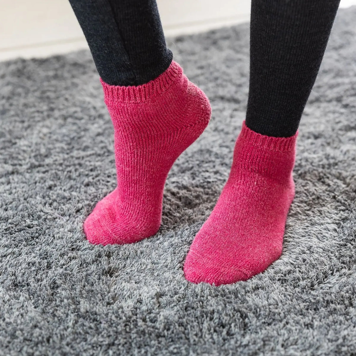 Chaussettes adulte laine et soie EliaYoga Hirsch Natur