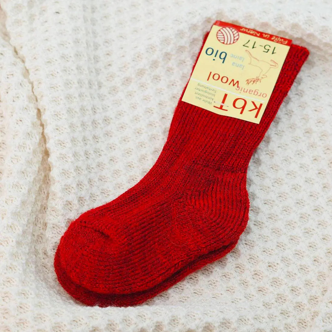 Chaussettes hautes en pure laine pour enfants Hirsch Natur - Lilinappy