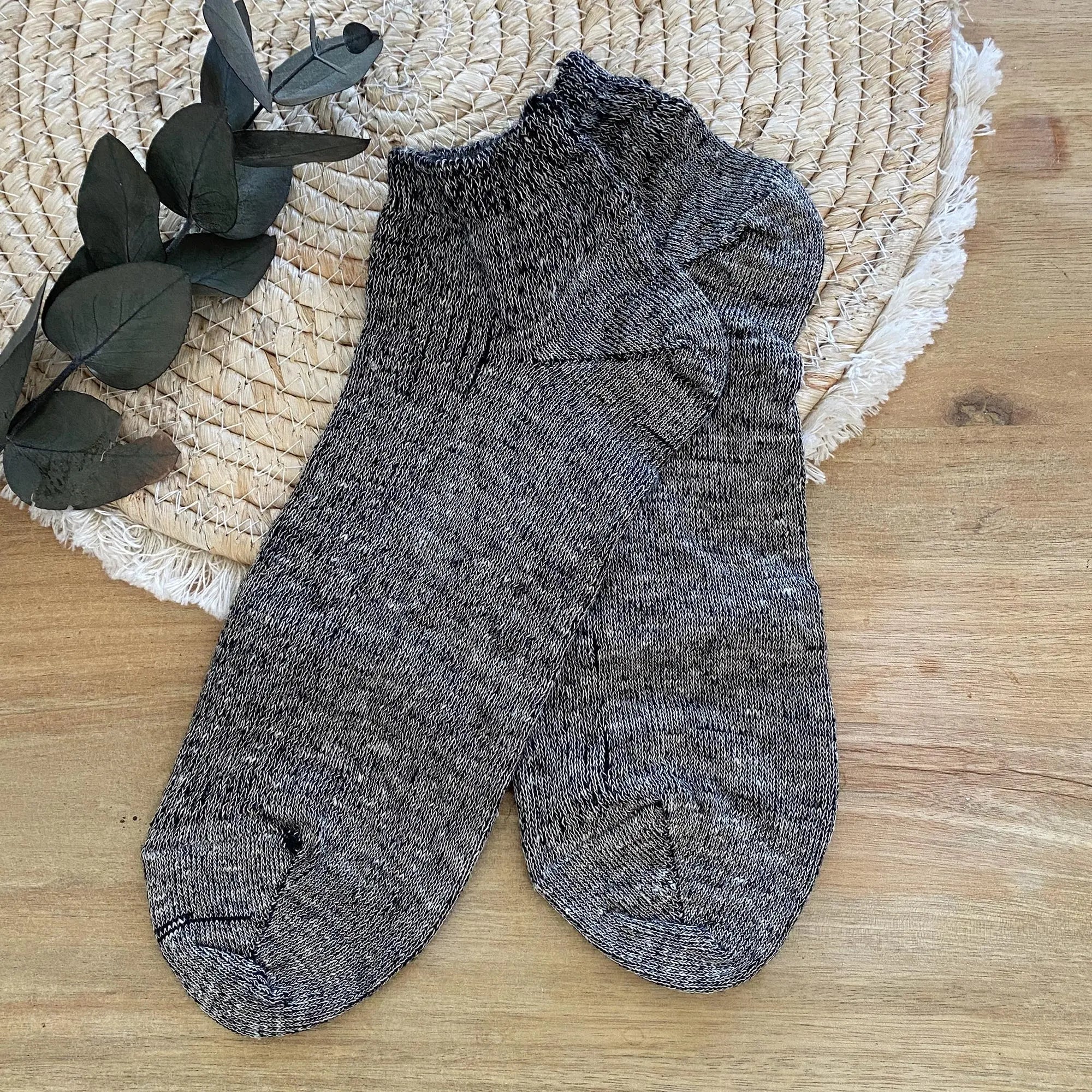 Soquettes femme en laine & lin bio Hirsch Natur 
