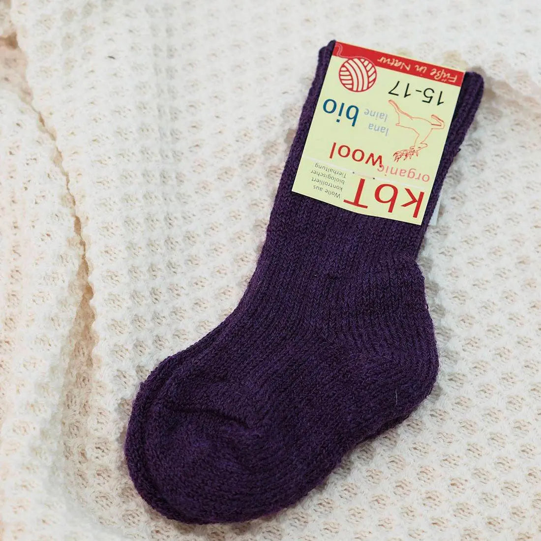 Chaussettes hautes en pure laine pour enfants Hirsch Natur - Lilinappy