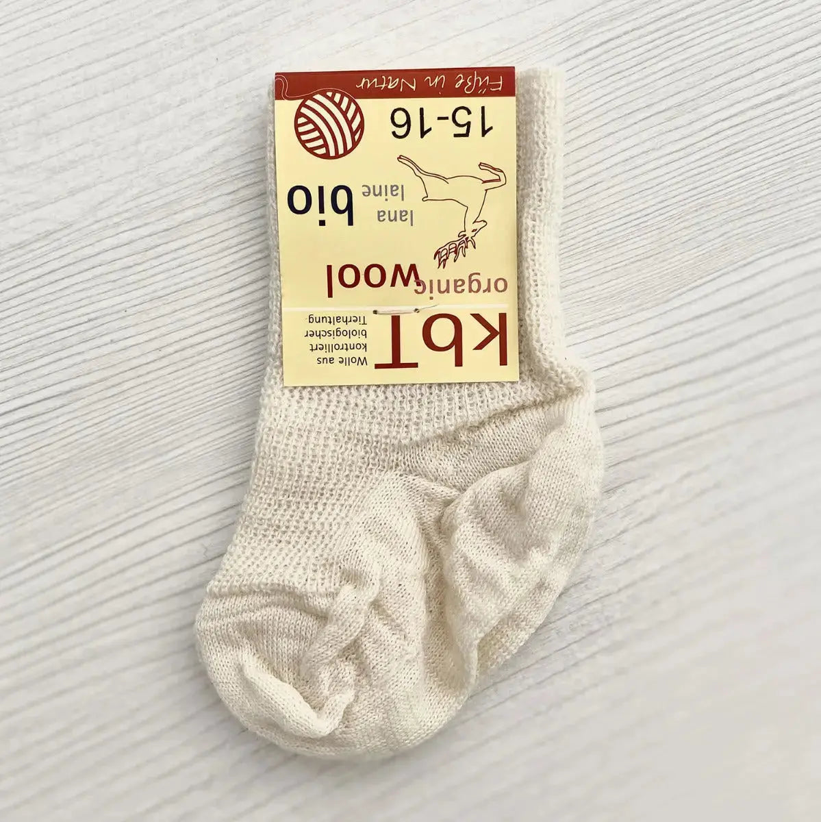 Chaussettes fines en laine Hirsch Natur - Kids - Lilinappy