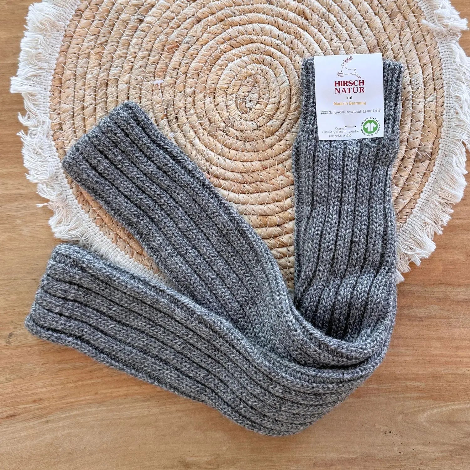 Jambières femme en laine bio Hirsch Natur