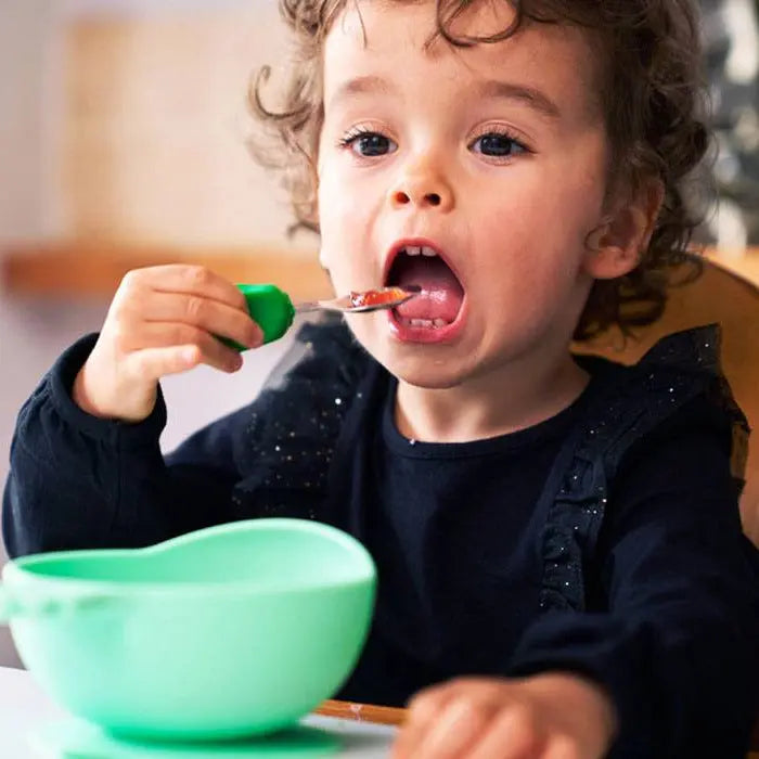 Couverts pour les bébés + 12 mois Nanna's Manners - Rose - Lilinappy