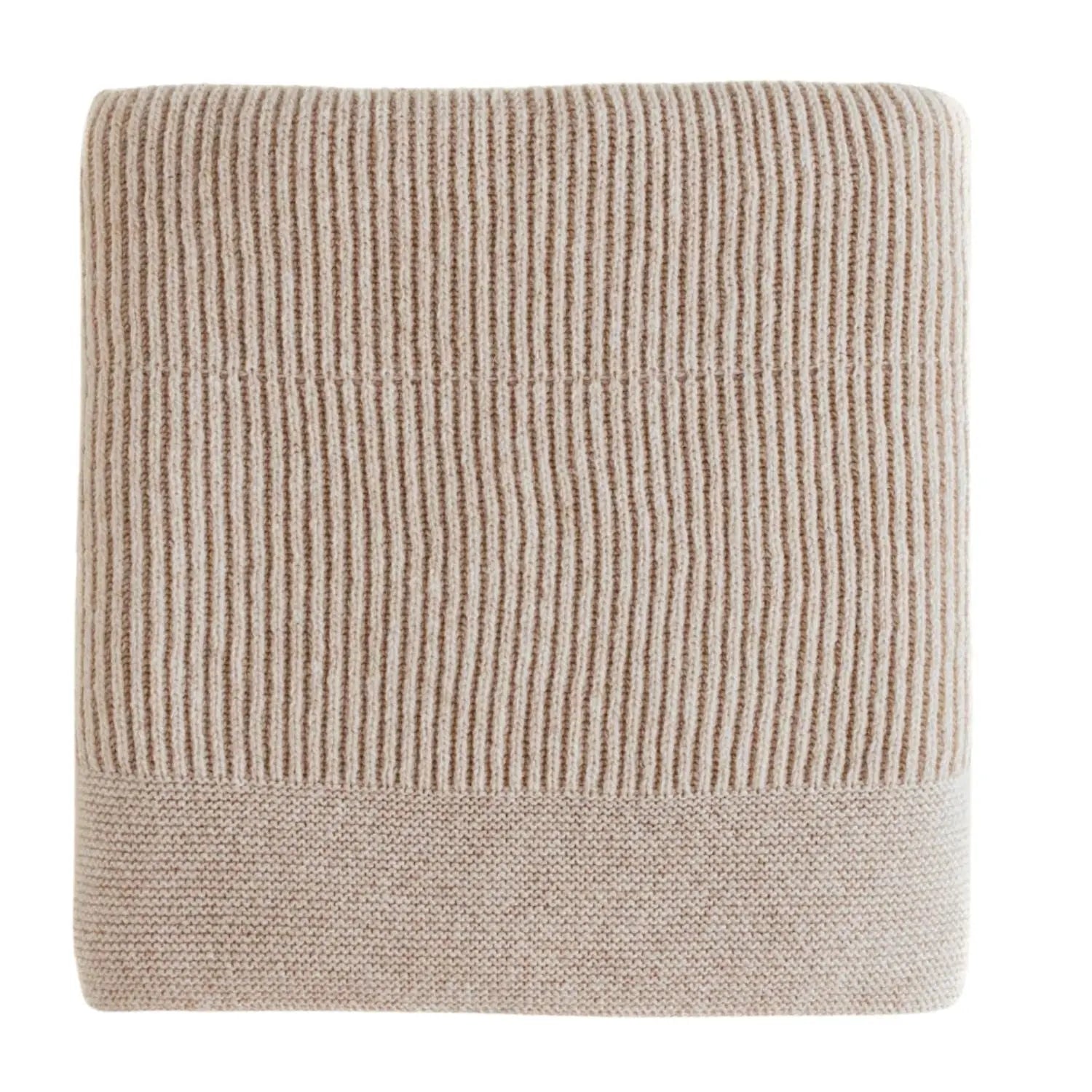 Couverture laine mérinos Gaston HVID 100x140 cm - Beige