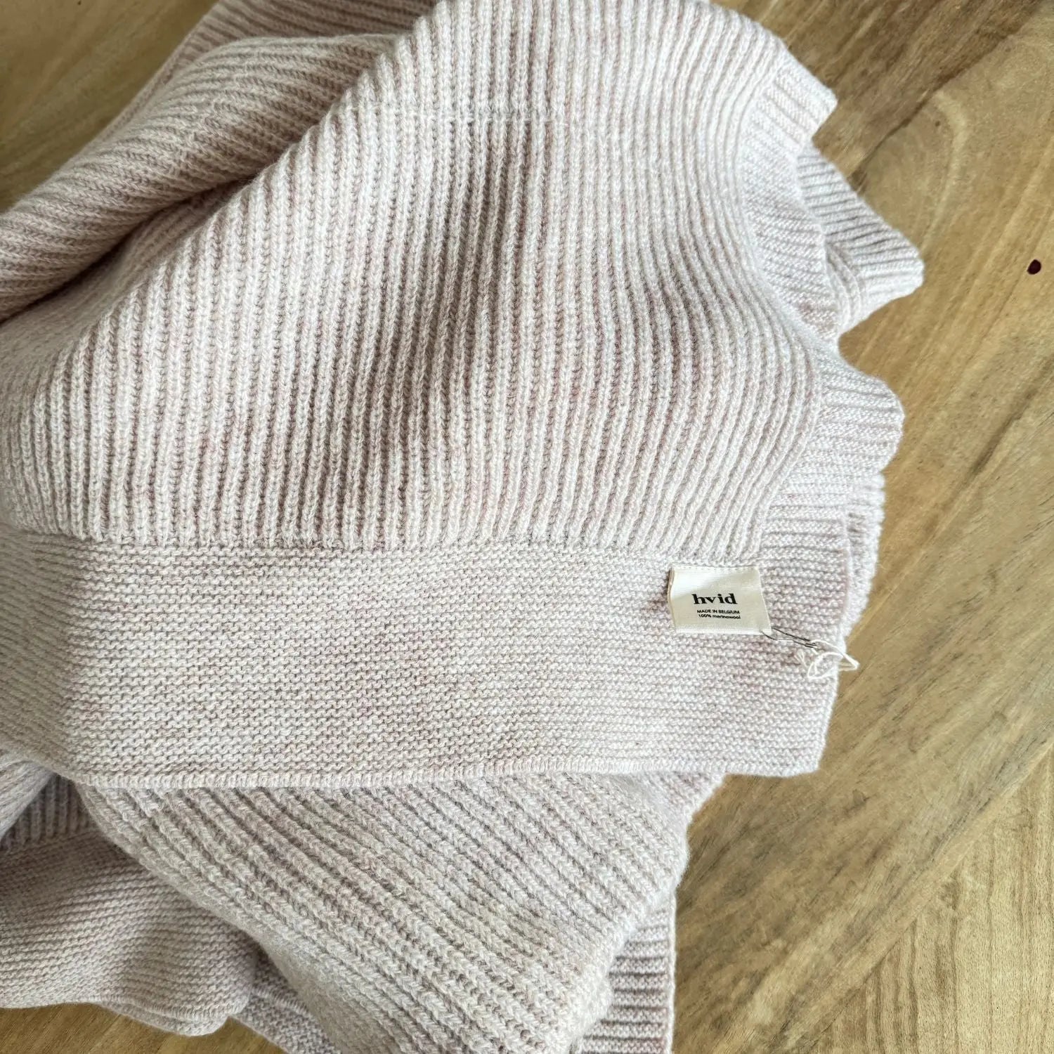 Couverture laine mérinos Gaston HVID 100x140 cm - Beige