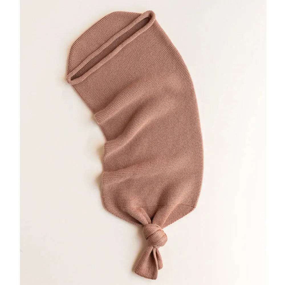Cocon d'emmaillotage en laine mérinos HVID - Terracotta - Lilinappy