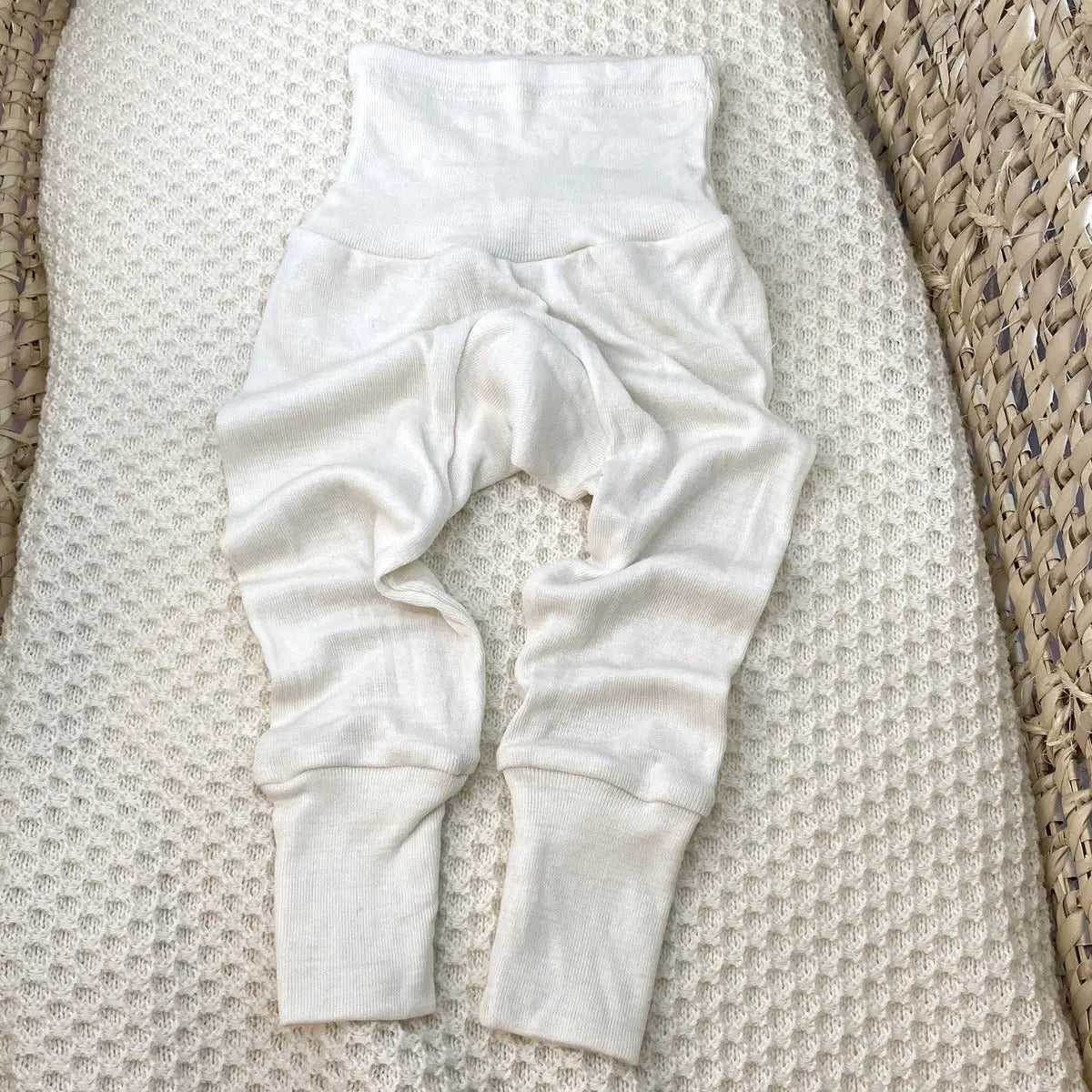 Pantalon bébé en laine et soie Cosilana - Naturel - Lilinappy
