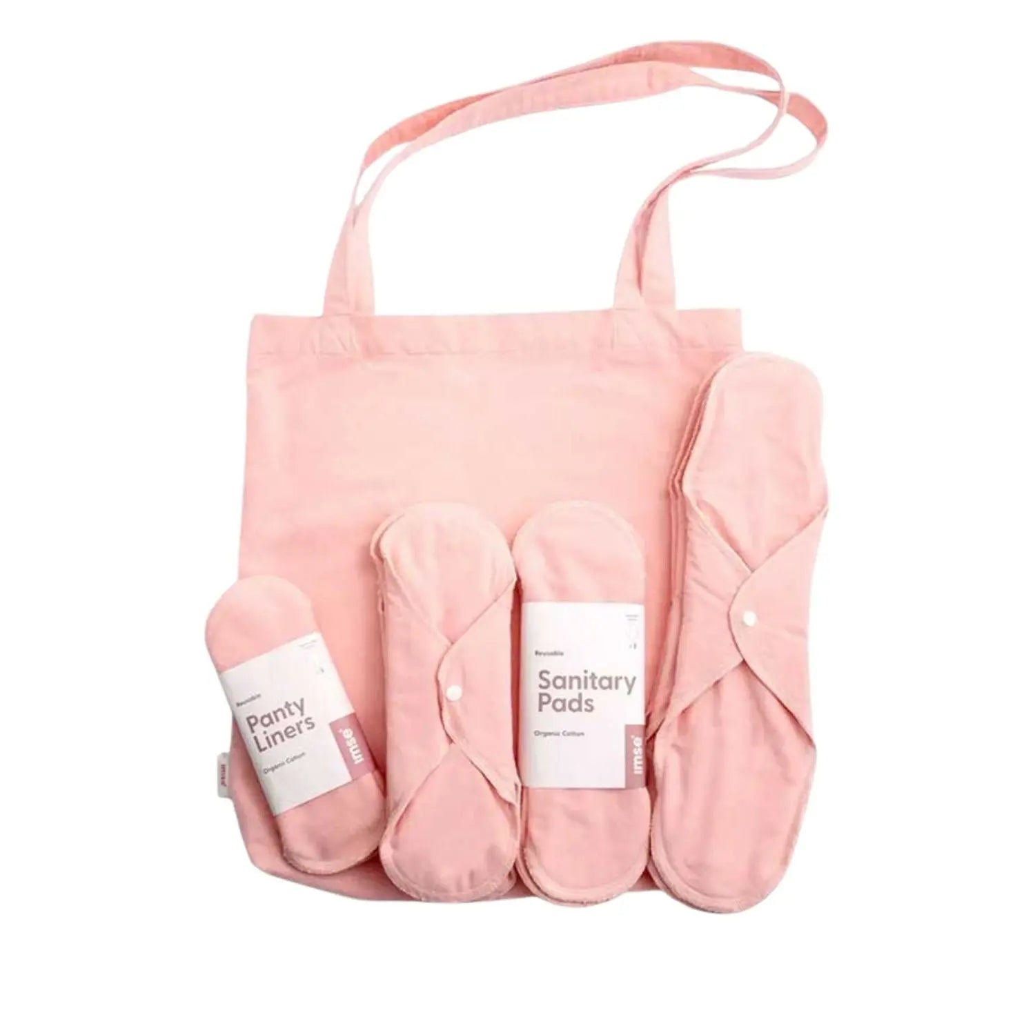 kit serviettes hygiéniques lavables Imse Vimse - Rose clair 