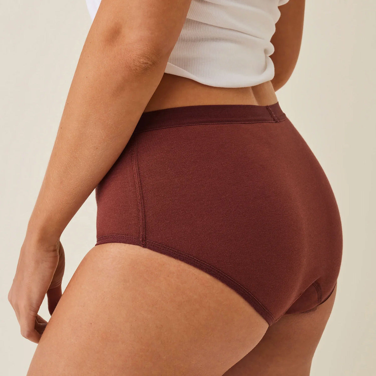 Culotte menstruelle Hipster flux léger Imse – Rusty Bordeaux (Taille S) - Lilinappy